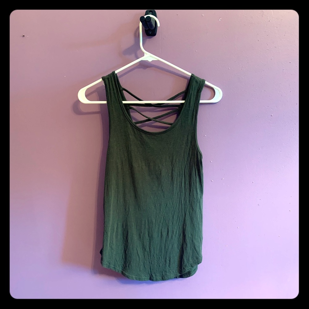 Army green tank top
